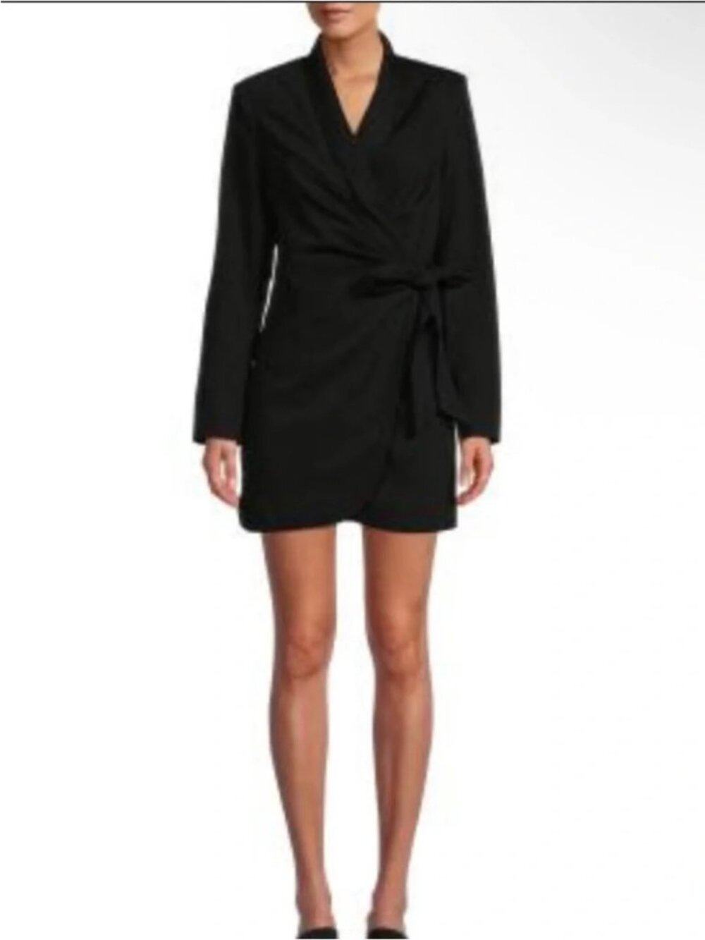 Black Wrap Blazer Dress - Elegant Women's Cocktail Dress